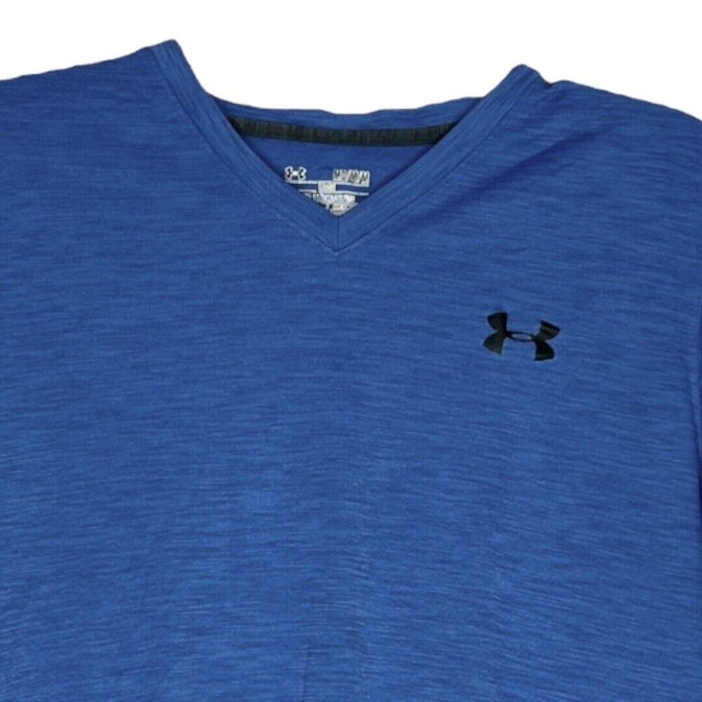 Under Armour Shirt Mens Medium Heather Blue Loose Fit Casual Workout Athleisure - Picture 3 of 6